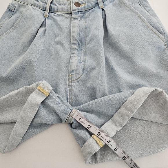 ROTATE By Birger Christensen High Rise Light Blue Denim Shorts - Picture 12 of 15